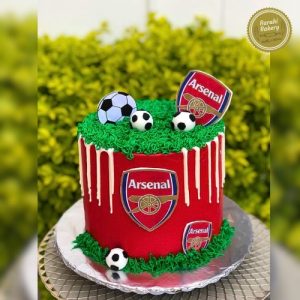Sports Themed Print Fondant Cake